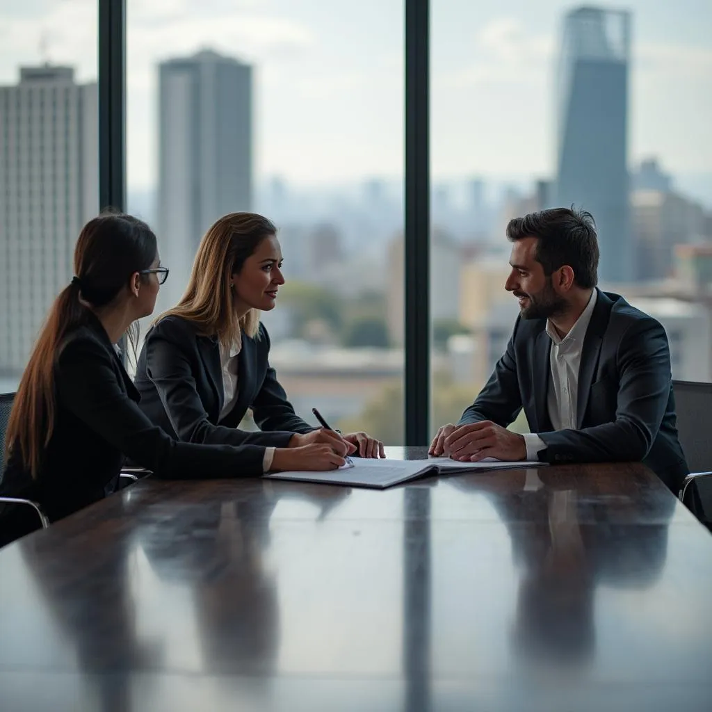 Equipo de FinanzAr en oficina moderna